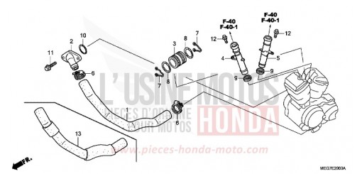 WATER PIPE VT750CSC de 2012